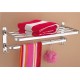 Ferio Stainless Steel Folding Towel Rack for Bathroom Accessories Towel Holder Stand for Bath Room ( 24 Inch (2 Feet ) Chrome Finish- Pack Of - 1