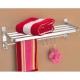 Ferio Stainless Steel Folding Towel Rack for Bathroom Accessories Towel Holder Stand for Bath Room ( 24 Inch (2 Feet ) Chrome Finish Pack Of - 1