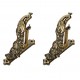 Ferio Styles Zinc Peacock Curtain Brackets Brass And Rod Holder Set for Door and Window 1 Inch Rod Parda Fitting Brass Antique Set of 2 Pcs