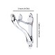 Ferio Heavy Zinc Alloy Curtain Bracket Set And Curtain Holder Stand For Door And Window Curtain Holders and Rod Support Fittings Home Decor Chrome Finish Set Of 1 (Pack Of 2 Pic)