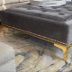 Ferio Sofa leg Golden Glossy Finish 3 Inch Sofa Stainless Steel Heavy Model Y Design Sofa Table Furniture Leg for Furniture Fitting Sofa Hardware Leg Set of 4