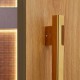 FERIO 8 Inch 200 MM Premium Main Door Handle PVD Gold Aluminum and Wooden Main Door Handle / Door Knocker for Door Handle Cabinet Handle Drawer Handle Window Handle Pack of 1 