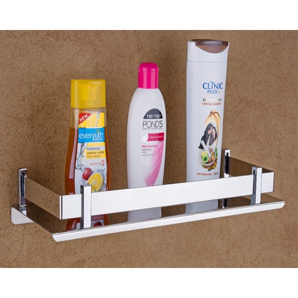 Ferio Stainless Steel Bathroom Shelf/Kitchen Shelf/Bathroom Selves  and Rack Bathroom Accessories (12 X 5 Inches) Mirror Finish- Pack Of 1