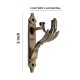 Ferio Brass Antique Alloy Zinc Curtain Brackets for Doors and Windows Accessories 1 Inch Rods Set of Home Improvement Holders/Supports (2 Pcs)