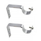 Ferio Stainless Steel Heavy Curtain Brackets / Holder For Door And Window 1 Inch Rod For Parda Holder Fitting 1 Set  Chrome Finish (2 Pcs) 