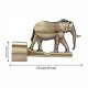 Ferio Curtain Bracket Elephant Design Zinc Alloy For Door And Windows Fitting For 1 Inch Rod Size Only Finials Brass Antique Finish (Pack of 2)