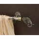 Ferio Elephant  Zinc Antique Brass Rajwadi Designer Heavy Curtain Finials for Single Rod 1 Inch - 1 Pairs (2 Pcs) Curtain Brackets/Holders Set for Door and Window