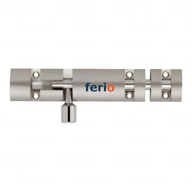 Ferio Tower Bolt Alluminium Door Security Latch Lock Door Stopper Door Lock For Home, Offices, Doors and Windows Satin Finish (Satin, Pack Of 2)