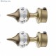 Arena Curtain Finials Aluminum Diamond For Door and Window Fitting Home for 1 Inch Rod For Home décor Improvement Brass Antique (1 Pair)