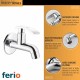 Ferio Brass Bib Cock Cello Model for Bathrooms, Washing Areas, Gardens, Kitchen Sink, Wash Basin For Home Décor Home Fitting Faucet with Chrome Finish Pack of 1 Pics 