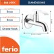 Ferio Brass Bib Cock Cello Model for Bathrooms, Washing Areas, Gardens, Kitchen Sink, Wash Basin For Home Décor Home Fitting Faucet with Chrome Finish Pack of 1 Pics 