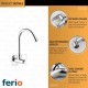 Ferio Full Brass Sink Cock Tap for Kitchen basin Chrome Finished Wall Mounted Sink Cock For Bathroom Kitchen Washbasin tap Faucets Taps with Foam Flow 15mm (Silver) with flange Pack Of 1