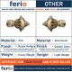 Ferio Curtain Bracket Round Design Zinc Alloy For Window and Door For 1 Inch Rod Pocket Size Without Curtain Brackets Holders Antique Brass Finish (Pack OF 2)