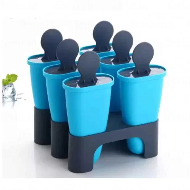 Wholesale 4pc Plastic Ice Pop Maker Mold- 4 Assorted Colors