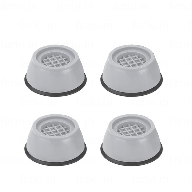 Ferio Washer Dryer Anti Vibration Pads with Suction Cup Feet, Fridge Washing Machine Leveling Feet Anti Walk Pads Shock Absorber Furniture Lifting Base(4 Piece).