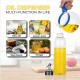 Ferio Food-Grade Plastic 1000ML Plastic Oil Dispenser Pour for Cooking for Olive Oil, Vinegar, Liquid Beverages for Kitchen with Airtight Dispenser Lid, Transparent, Large (Pack of 1)