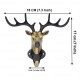 Ferio Deer Head Shape Design Hanging Hook Zinc Alloy | Key Holder | Key Stand | Key Hanger For Wall Mount Hooks Brass Antique Finish For Home Decor  (Pack of 1)