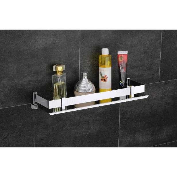 Ferio Stainless Steel Bathroom Shelf/Kitchen Shelf/Bathroom Selves  and Rack Bathroom Accessories (12 X 5 Inches) Mirror Finish- Pack Of 1