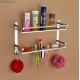 Ferio Stainless Steel 5 in 1 Bathroom Shelf Shelves Tumbler Holder | Towel Bar and Toothpaste Stand and Napkin Hanger Bathroom Accessories Silver - ( 16*5 Inch - Pack of 1 )