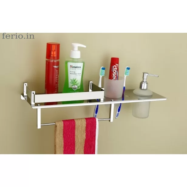 Home Bathroom Towel Holder Towel Rod Bar Rack Hanger Wall Mount, Self  Adhesive