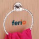 Ferio Stainless Steel Bathroom / Kitchen Towel Napkin Ring Rod/Holder Wash Basin/Napkin-Towel Hanger/Bathroom Accessories Chrome Finished (Towel Ring, Round 6 inch)