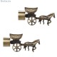 Ferio Horse Cart Style Curtain Brackets Finals For Door And Window Accessories 1 Inch Rod Size For Home Decor Antique Brass Finish (Pack of 2)