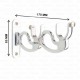 Ferio Curtain Brackets Double Rod Holder Zinc Alloy For Door And Window Fitting Accessories For 1 Inch Rod Size For Home Décor Chrome Finish (Pack Of 2)