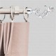 Ferio Chome Finish Zinc and Diamond Curtain Finials for Door and Window Accessories 1 inch Rod Set of 1 (2 Pcs) Without Curtain Brackets for Home Parda Holder