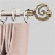 Ferio Zinc and Diamond Curtain Finials for Door and Window Accessories 1 inch Rod Size Only Finials Home Decor Brass Antique (Pack of 2)
