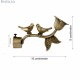 Arena Premium Fast Design New Look Love Birds Golden Curtain Finials Only Without Bracket Holder For 1 Inch Rod Size For Door And Window Accessories (Pack Of 2 Pcs) 1 Pair
