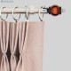 Ferio  Curtain Backed Set Stainless Steel For Door And Window Fitting For 1 Inch Rod Pocket Only Finials Rose Gold With Silver (Pack Of 2)