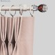 Ferio Curtain Finials Bracket Stainless Steel for Door and Window for 1 Inch Rod Size Without Curtain Rod Brackets and Holder Wengi & Copper Finish (Pack of 2)