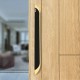 Ferio 12 Inch 300 MM Door Handles for Main Door Glass Door Decorative Pull-Push Handle for All Door of Home Office Hotels Home Décor Black And Gold Finish (Pack Of 1)