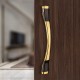 Frio 12 Inch 300 MM Luxurious Door Handles for Main Door Handle | Glass Door Pull Handle |Pull-Push Handle for All Doors of House Office Hotels Gold and Black (Pack Of 1)