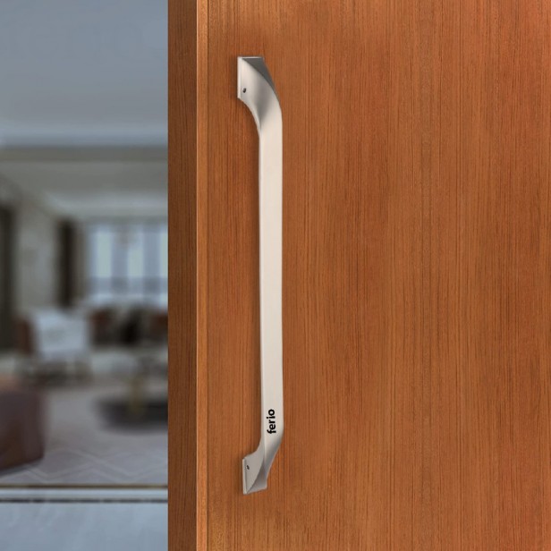 Ferio 16 Inch 400 MM Zinc Alloy Polo Door Handles For Main Door Handle | Glass Door Handle | Door Pull-Push Handle For All Door Of House Office Door & Home Décor Satin Finish (Pack Of 1)