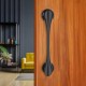 Ferio 8 Inch 192 MM Door Handles for Main Door | Glass Door Handle | Pull- Push Handles for All Doors of House Office Hotels Door & Home Décor Black Finish (Pack Of 1)