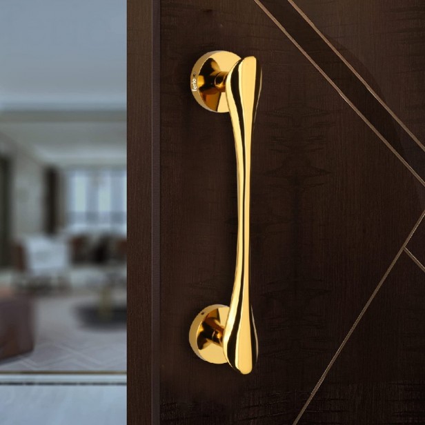 Ferio 192 MM 8 Inch Polo Door Handles for Main Door Handle | Glass Door Handle | Door Pull-Push Handle for All  Door House Hotel Office Door & Home Décor (Pack of 1 Gold Finish)