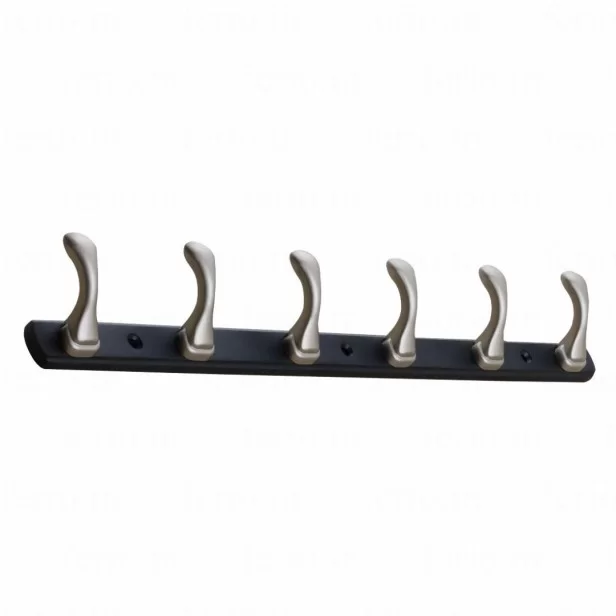 Ferio Zinc 6 Pin Hook Cloth Hanger Door Wall Hooks Rail For Hanging  Bathroom Cloth Hooks