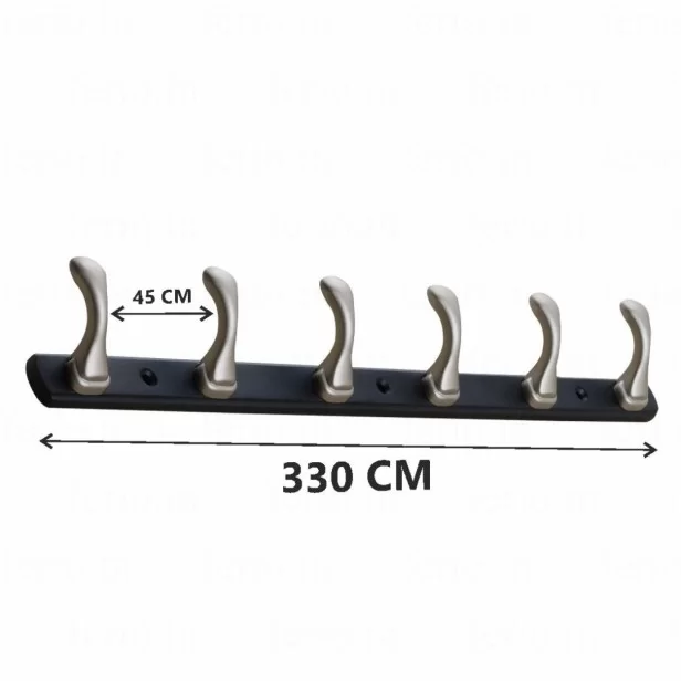 Ferio Zinc 4 Pin Hook Cloth Hanger Door Wall Hooks Rail for