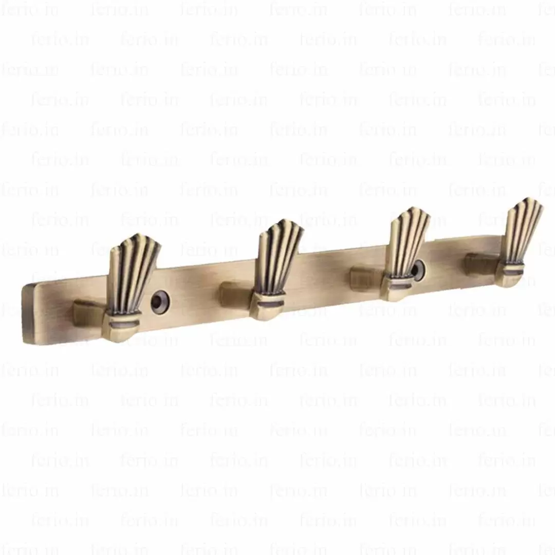 Ferio Zinc 4 Pin Hook Cloth Hanger Door Wall Hooks Rail for Hanging  Bathroom Cloth Hooks