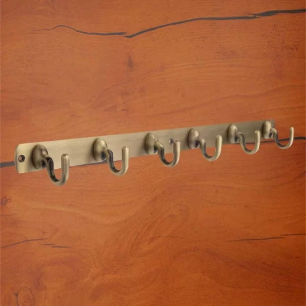 Ferio Zinc 4 Pin Bathroom Hook Cloth Hanger Door Wall Hooks Rail