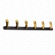 Ferio Zinc 6 Pin Heavy Duty Bathroom Cloth Hooks Hanger Wall Bedroom Bathroom Robe Hooks Rail for Hanging Keys, Clothes, Towel Hook Black & Gold Finish (Pack Of 1)