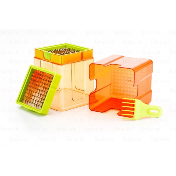 Ferio Multipurpose Potato/Onion Slicer and Grater, Potato Slicer for Chips, Vegetable Slicer Machine, Chips Cutter, Potato Slicer for Chips, Onion Slicer (French Fries Cutter) Vegetable & Fruit Grater & Slicer  (Color Multicolor,1 Potato Slicer)