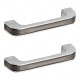 Ferio 4 Inch Cabinet Handle Pull for Kitchen and Cupboard Furniture Doors, Drawer Handle, Cabinet Pulls Bar Design Grey & Chrome Finish Zinc / 96 MM/Pack of 2