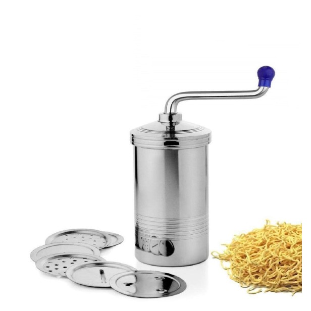 Ferio Stainless Steel Chakli Press Maker Machine Size 9 for Kitchen Tools Making Idiyappam | Murukku | noolputtu |Sevanazhi |janthikalu |bhujia Stainless Steel 6 Jalis 1pcs.