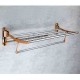 Ferio 24" Inch Rose Gold Stainless Steel Folding Bathroom Towel Rack Towel Holder Towel Stand Towel Rod with Hooks for Bath Accessories ( 2 Feet ) Pack of 1