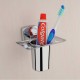 Ferio Stainless Steel Toothbrush Holder Tumbler Holder Toothbrush Stand Tumbler Stand Bathroom Accessories (Chrome Finish) Pack Of -1