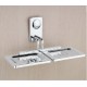 Ferio High Grade Stainless Steel Double soap holder/soap stands/soap dish for bathroom/Bathroom Accessories - Chrome Finish ( Pack Of 1 )
