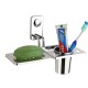 Ferio Stainless Steel Chrome Finish Soap Dish | Soap Stand |Tumbler Holder |Tooth Brush Holder For Bathroom Accessories ( Pack Of 1 )