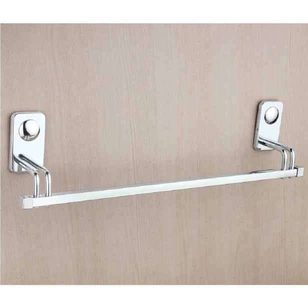 FERIO 18 Inch Stainless Steel Towel Rod Towel Bar, Napkin Holder And Hanger For Bathroom Accessories for Home Chrome Finish 1.5 Feet - ( Pack of 1)